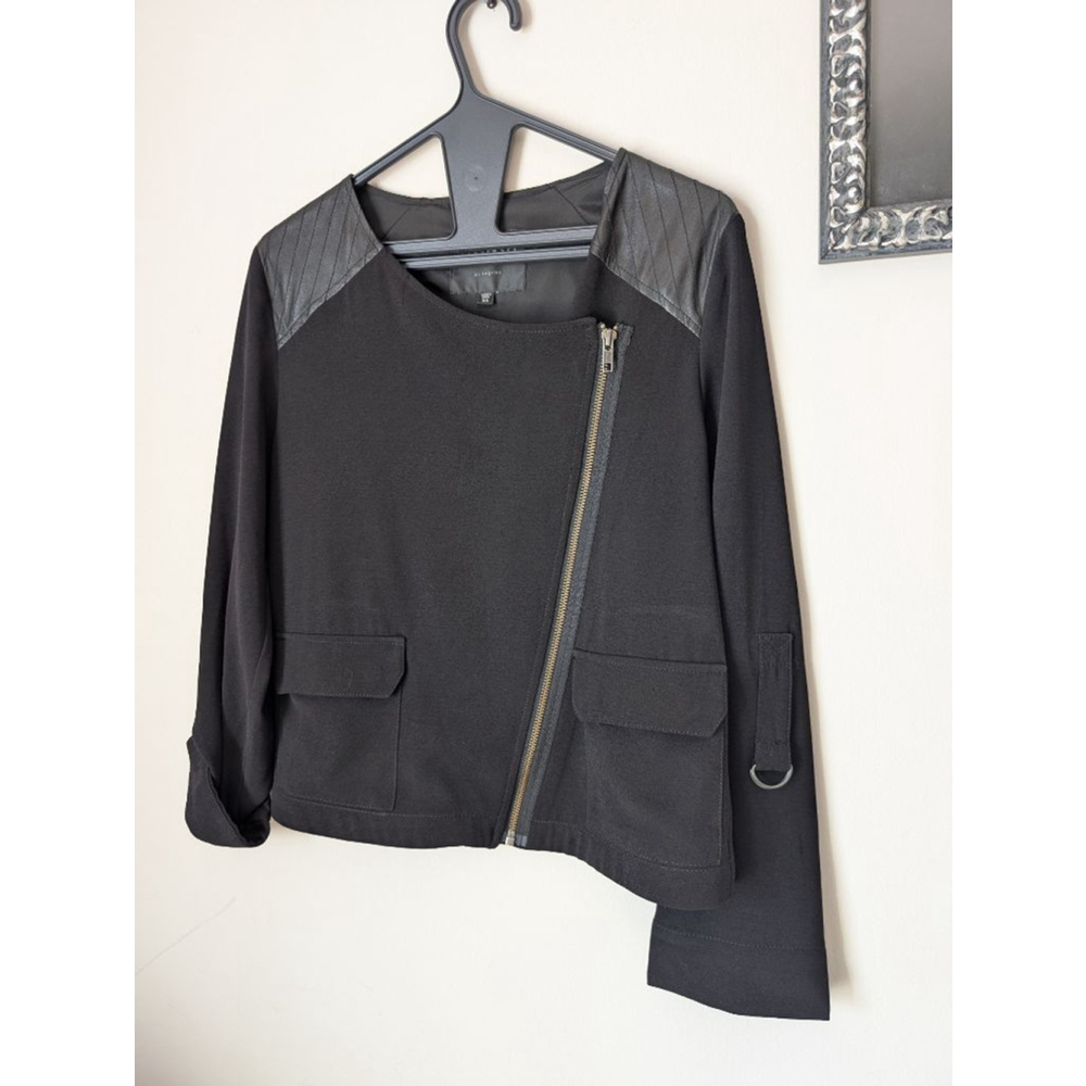 Sanctuary Black Blazer Asymmetrical Zip XS